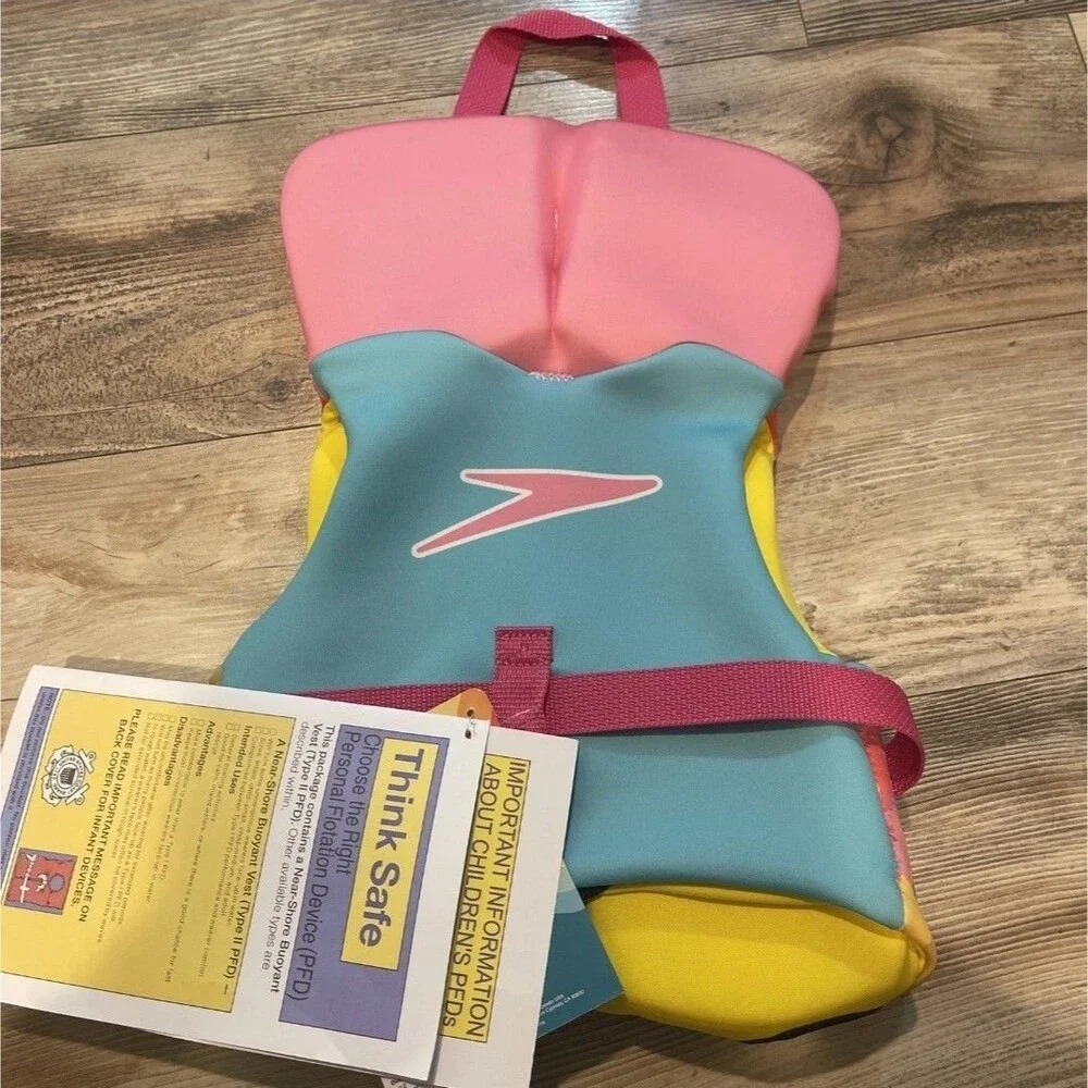 Speedo Infant Toddler Girls PFD Life Jacket Vest Type II for Babies Under 30lbs